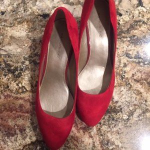 Bandolino Red Suede Wedges Size 10M